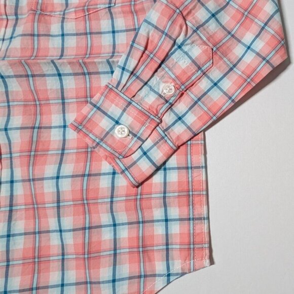 Janie and Jack Plaid Shirt Button Down Boys 4 100% Cotton Preppy Windowpane - Picture 8 of 9